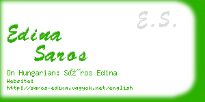 edina saros business card